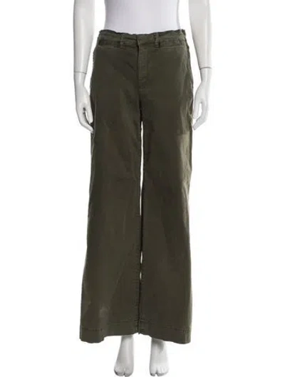 Pre-owned Frame Wide Leg Pants In Green
