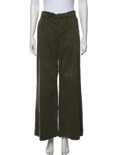 Pre-owned Frame Wide Leg Pants In Green