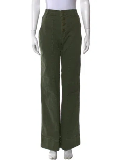 Pre-owned Frame Wide Leg Pants In Green