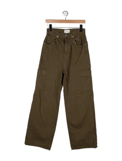 Pre-owned Frame Wide Leg Pants In Green
