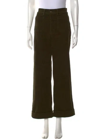 Pre-owned Frame Wide Leg Pants In Green