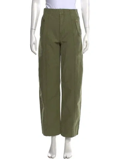 Pre-owned Frame Wide Leg Pants In Green