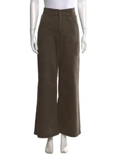 Pre-owned Frame Wide Leg Pants In Green