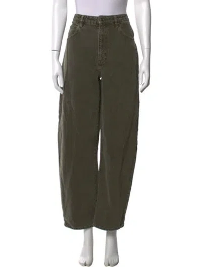 Pre-owned Frame Wide Leg Pants In Green