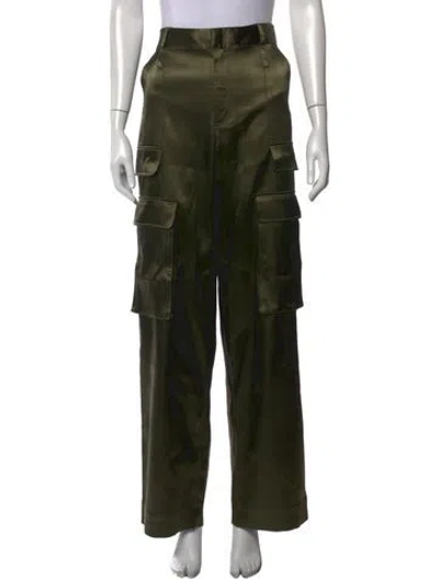 Pre-owned Frame Wide Leg Pants In Green