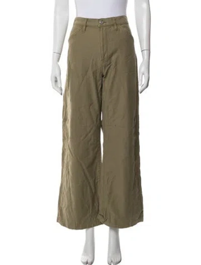 Pre-owned Frame Wide Leg Pants In Green