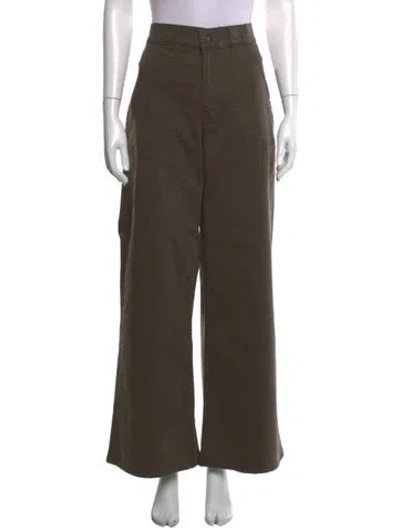 Pre-owned Frame Wide Leg Pants In Green