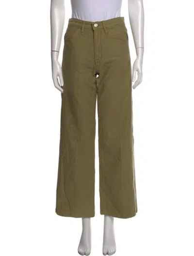 Pre-owned Frame Wide Leg Pants In Green