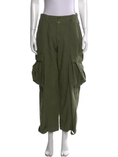 Pre-owned Frame Wide Leg Pants In Green