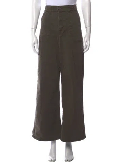 Pre-owned Frame Wide Leg Pants In Green