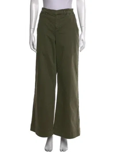 Pre-owned Frame Wide Leg Pants In Green