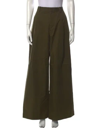 Pre-owned Frame Wide Leg Pants In Green
