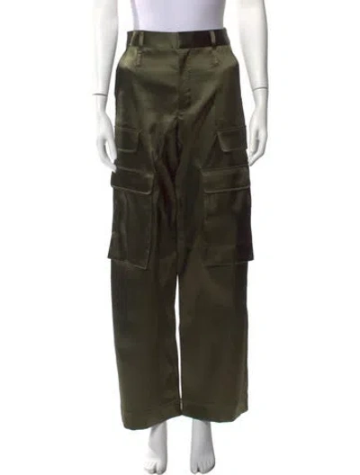 Pre-owned Frame Wide Leg Pants In Green