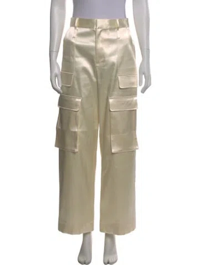 Pre-owned Frame Wide Leg Pants In Neutral