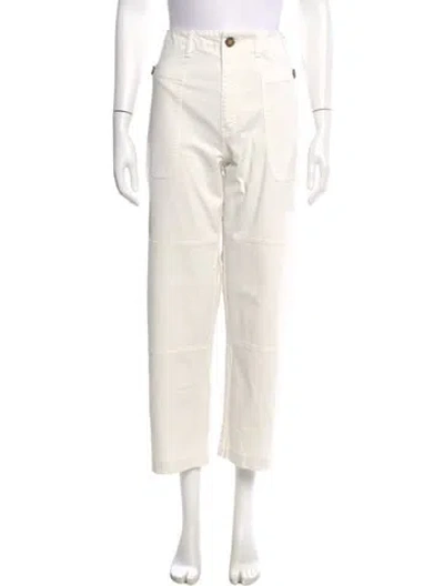 Pre-owned Frame Wide Leg Pants In Neutral