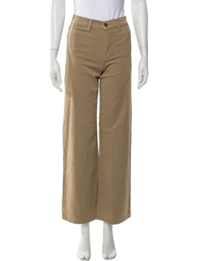 Pre-owned Frame Wide Leg Pants In Neutral