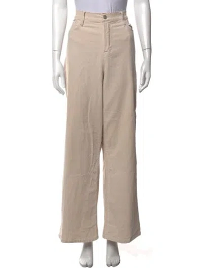 Pre-owned Frame Wide Leg Pants In Neutrals