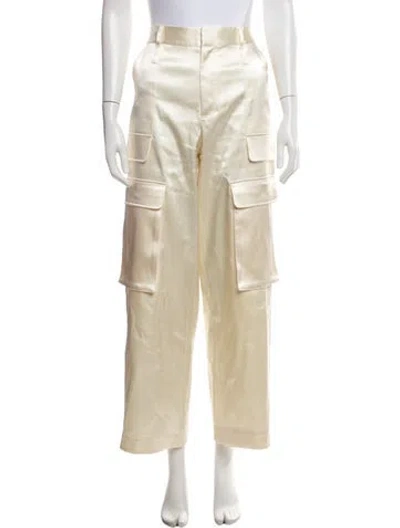 Pre-owned Frame Wide Leg Pants In Neutrals