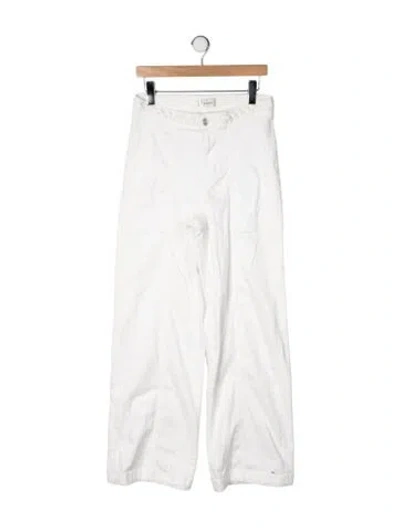 Pre-owned Frame Wide Leg Pants In Neutrals