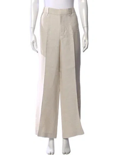 Pre-owned Frame Wide Leg Pants In Neutrals
