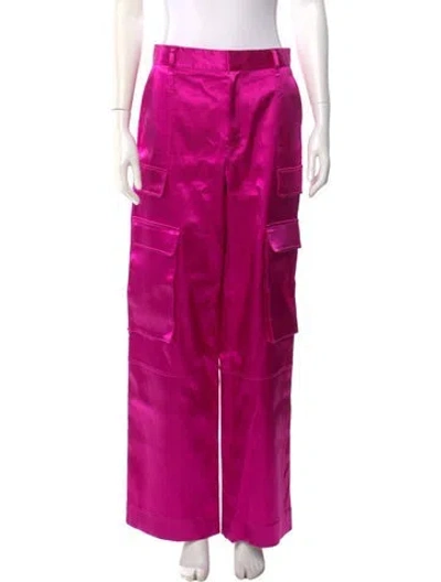 Pre-owned Frame Wide Leg Pants In Pink