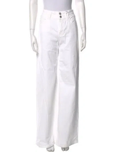 Pre-owned Frame Wide Leg Pants W/ Tags In White
