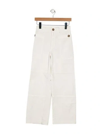Pre-owned Frame Wide Leg Pants W/ Tags In White