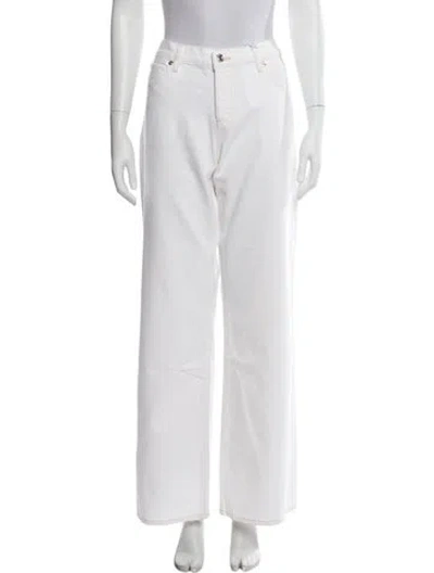 Pre-owned Frame Wide Leg Pants W/ Tags In White