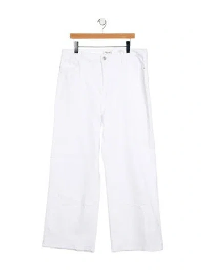 Pre-owned Frame Wide Leg Pants In White
