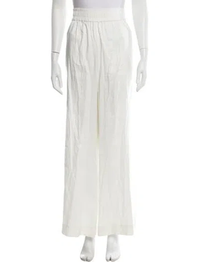 Pre-owned Frame Wide Leg Pants In White
