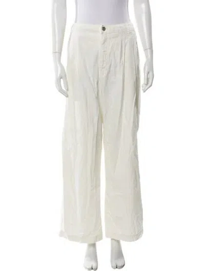 Pre-owned Frame Wide Leg Pants In White