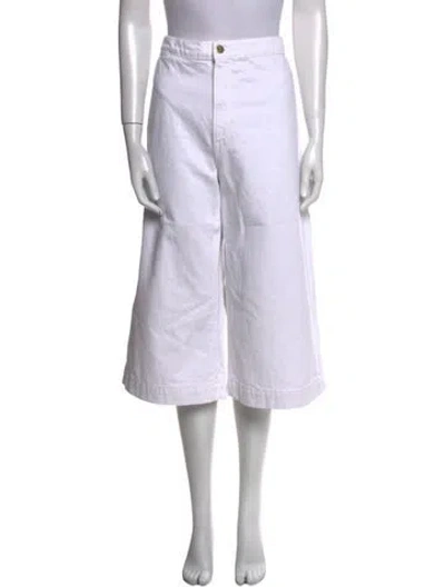 Pre-owned Frame Wide Leg Pants In White