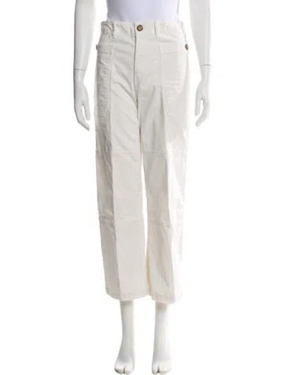 Pre-owned Frame Wide Leg Pants In White