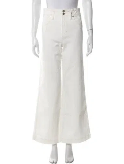 Pre-owned Frame Wide Leg Pants In White