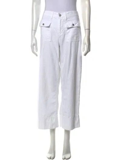 Pre-owned Frame Wide Leg Pants In White