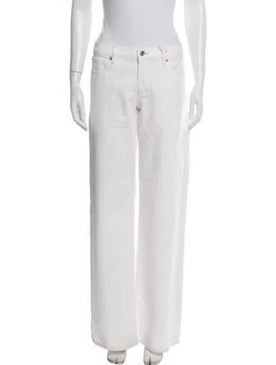Pre-owned Frame Wide Leg Pants In White