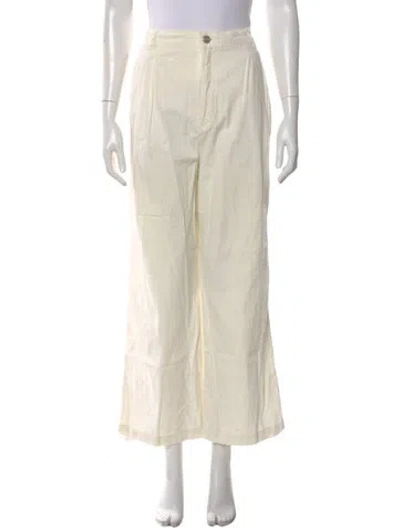 Pre-owned Frame Wide Leg Pants In White