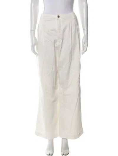 Pre-owned Frame Wide Leg Pants In White