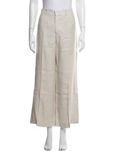 Pre-owned Frame Wide Leg Pants In White