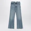Frame Wide-leg The Lax Jeans With Washed Effect In Blue