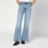 Frame Wide-leg The Lax Jeans With Washed Effect In Blue
