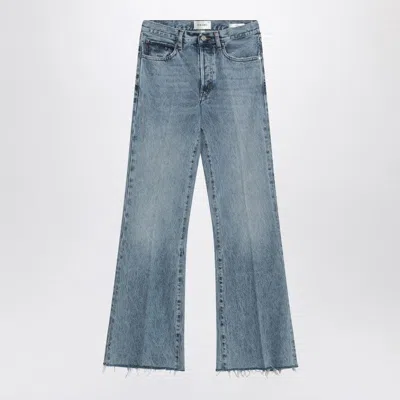 Frame Wide-leg The Lax Jeans With Washed Effect In Blue