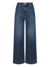 Frame Wide-leg Trousers In Blue