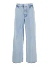 Frame Light Blue Wide Jeans In Blue
