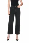 Frame Wide-leg Cropped Jeans In Deco In Black