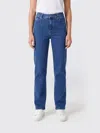 Frame Jeans Woman Color Stone Bleached In Blue