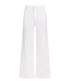 Frame Le Pixie Slim Fit Palazzo Pants In White