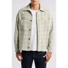 Frame Checked Wool-blend Overshirt In Off White Plaid