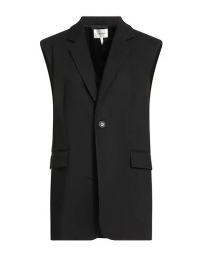 Frame Woman Blazer Black Size L Organic Linen, Viscose, Elastane