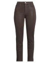 Frame Woman Jeans Dark Brown Size 25 Cotton, Polyester, Elastane In Brown